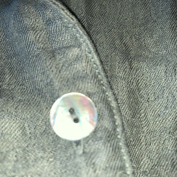 Women's Cut Loose Green Linen Blend Button-Up Shirt Size M - Picture 6 of 10